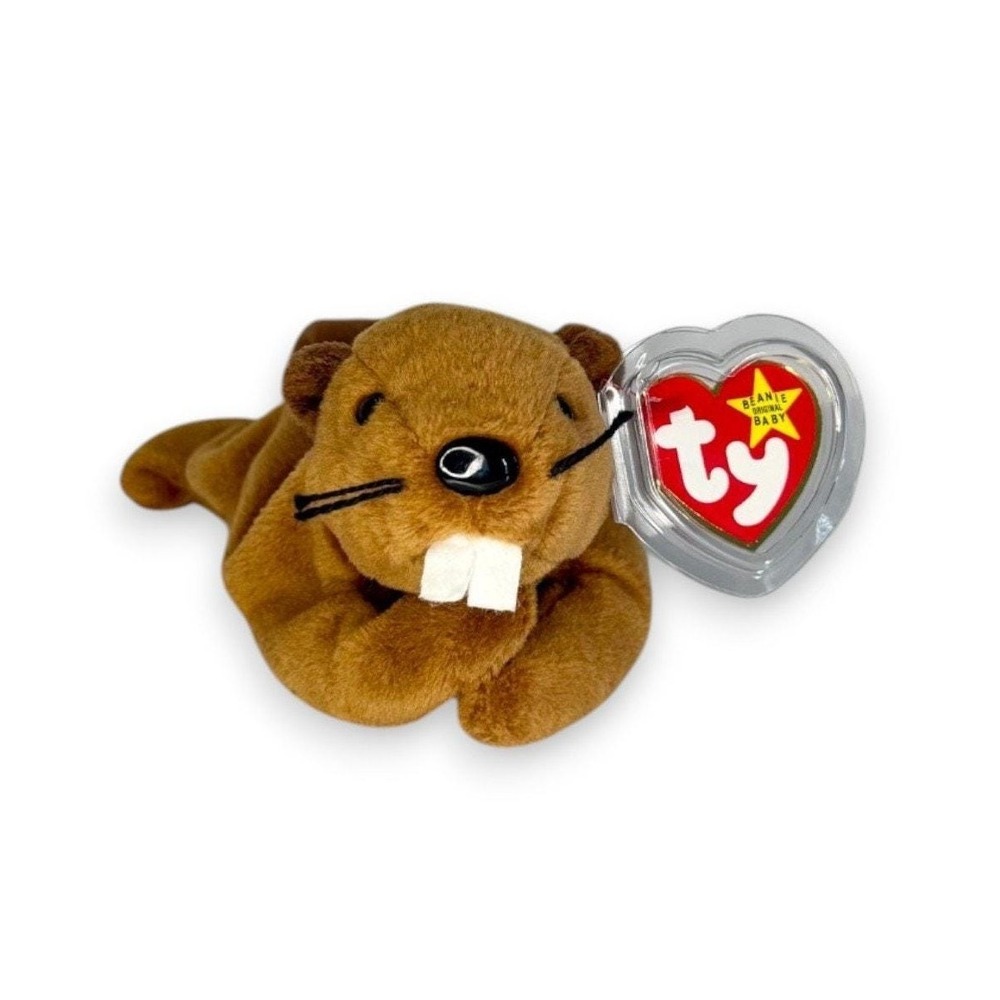 Bucky the Beaver | Busy Little Builder | Mint Heart‎ Tag TY Beanie Baby